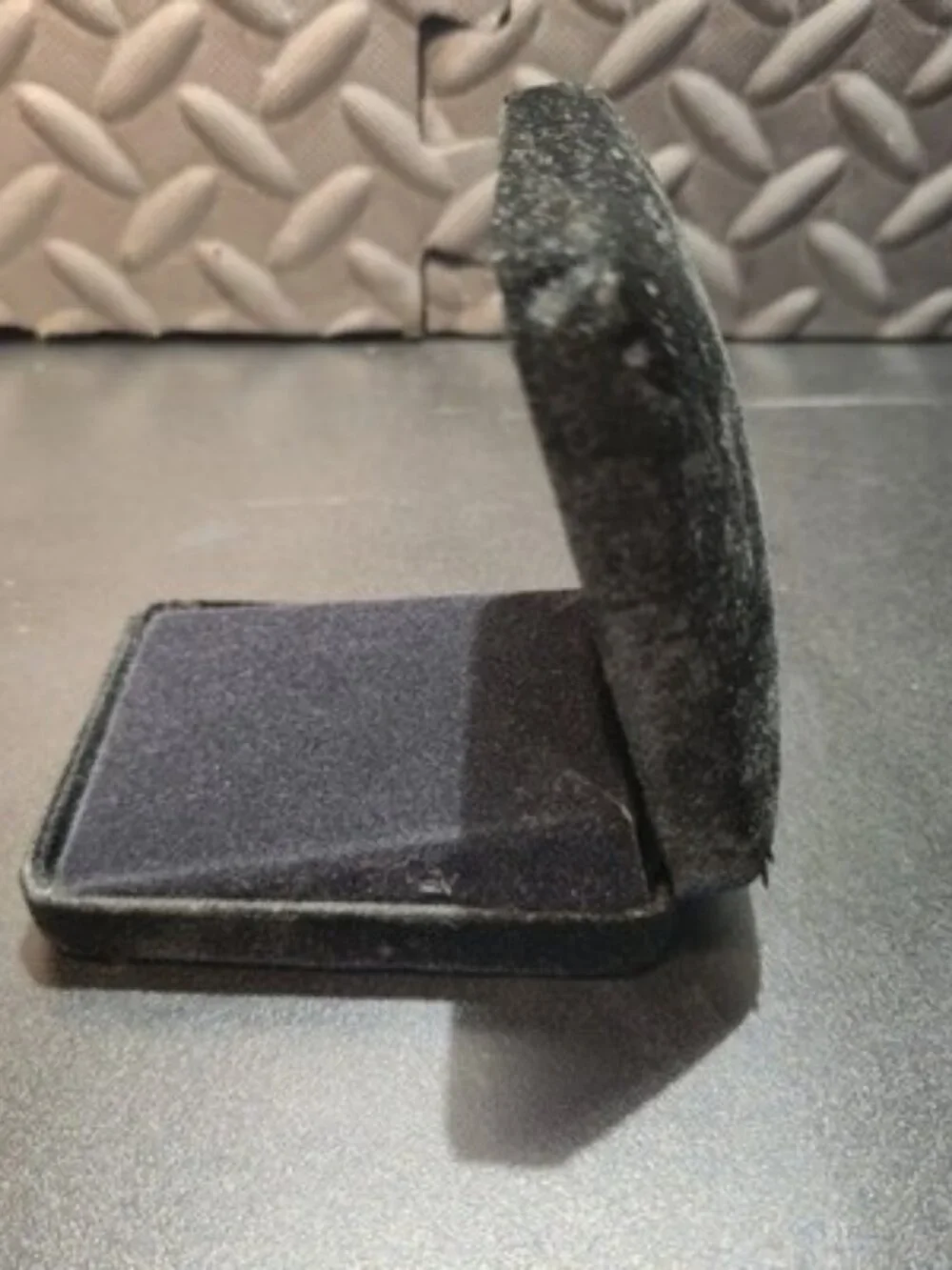 Vintage Macy’s Black Velvet Jewelry Box 3.5